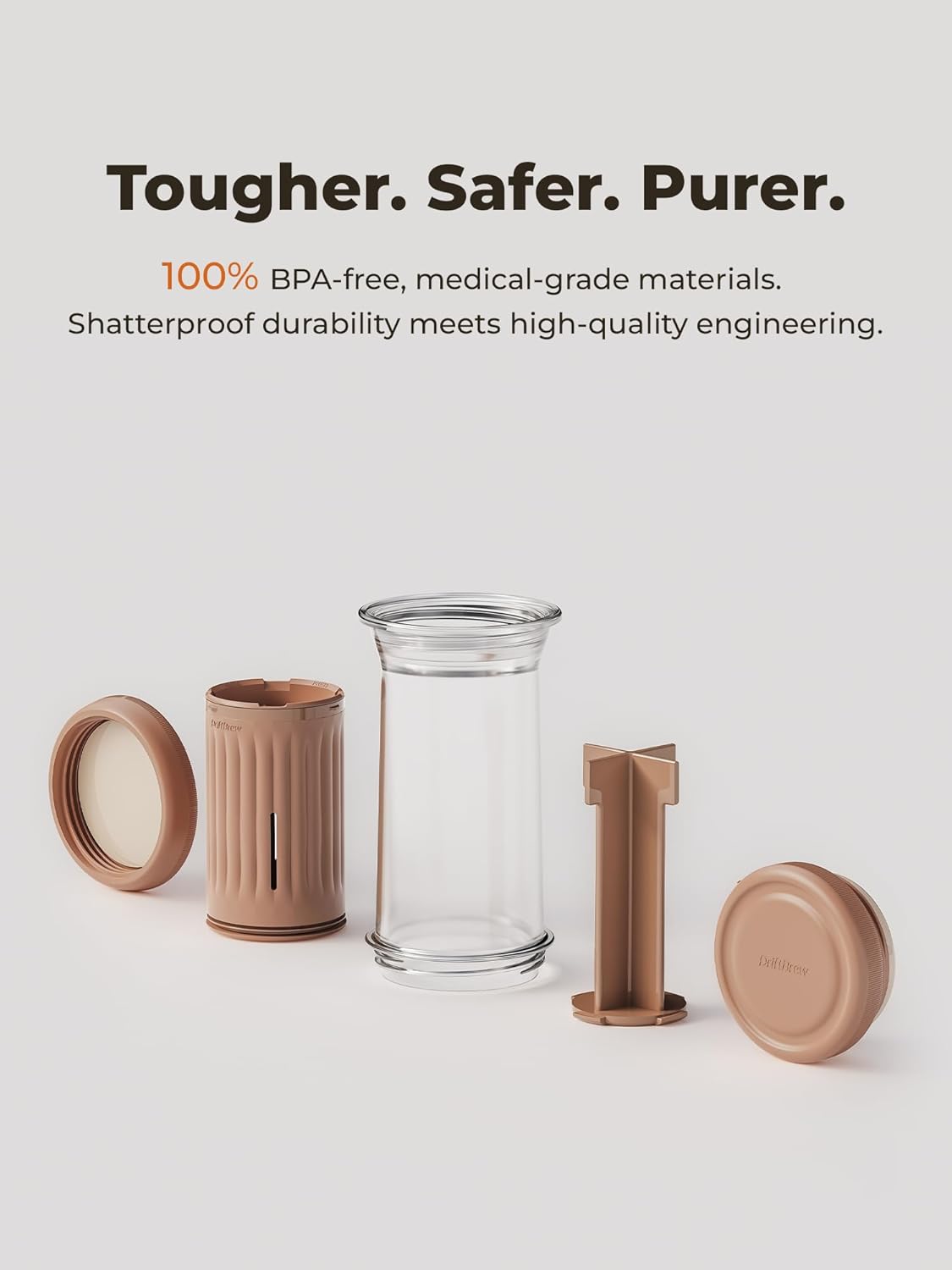 D1 All-in-one 1-2 Cup Portable Coffee Maker with 200-Count Paper Filters Included, Cold & Hot Brew, a French-press Style Coffee Press for Travel, Hiking & Camping