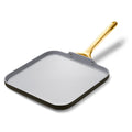 Caraway Square Griddle Pan - 11” Square Pan - Non-Stick Ceramic Coated - Non Toxic, PTFE & PFOA Free - Oven Safe & Compatible with All Stovetops - Gray