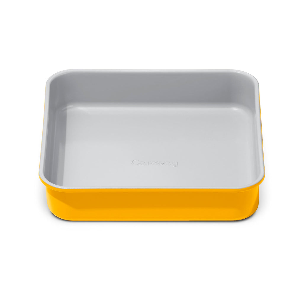Caraway 9” Square Pan - Non-Stick Ceramic Coating - Free From Forever Chemicals - Cake Pan Perfect for Brownies, Lemon Bars, & More - Cream
