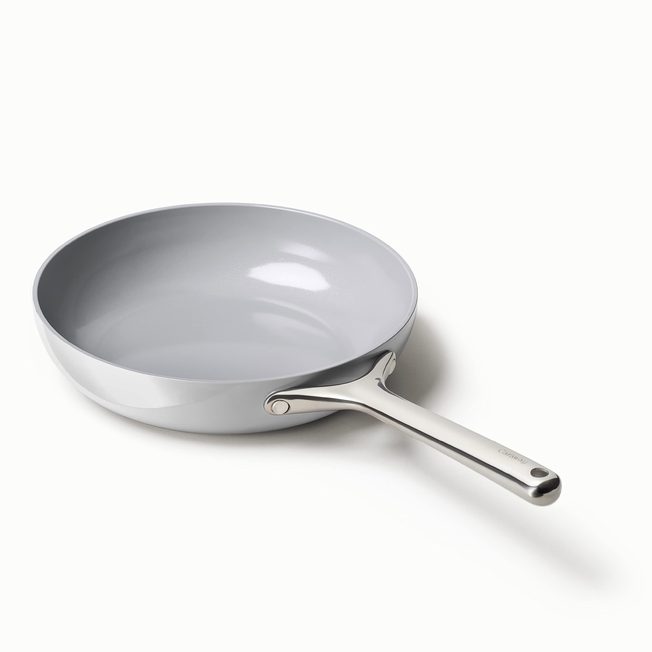Caraway Nonstick Ceramic Frying Pan (2.7 qt, 10.5") - Non Toxic, PTFE & PFOA Free - Oven Safe & Compatible with All Stovetops (Gas, Electric & Induction) - Cream