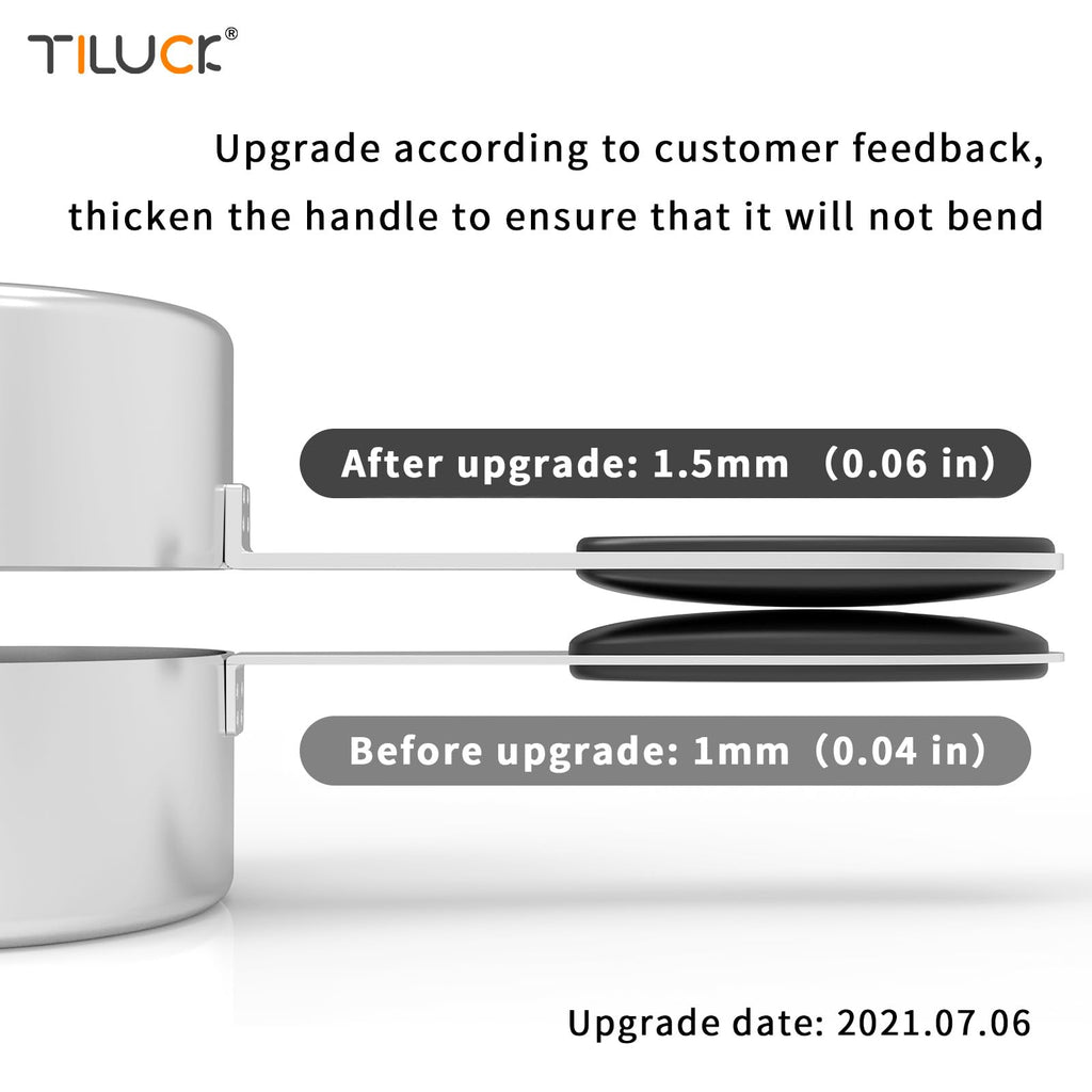 TILUCK Measuring Cups and Spoons Set, Stainless Steel, Kitchen Utensils for Cooking and Baking (10)