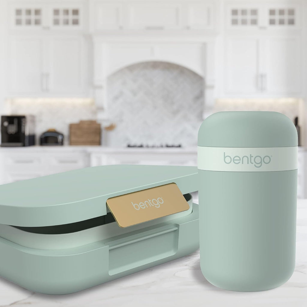 Bentgo Snack Cup - Reusable Snack Container with Leak-Proof Design, Toppings Compartment, and Dual-Sealing Lid, Portable & Lightweight for Work, Travel, Gym - Dishwasher Safe (Mint Green)