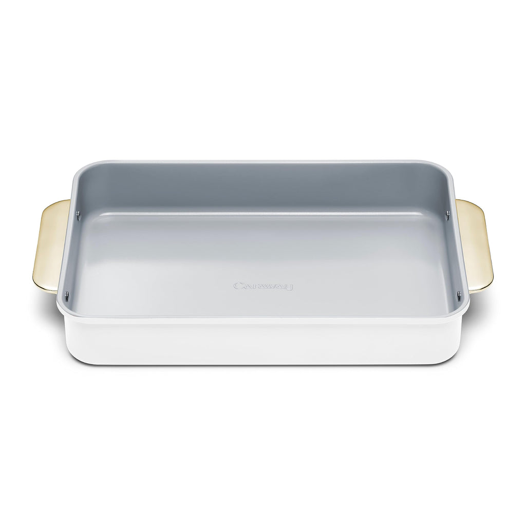 Caraway Non-Stick Ceramic 9”x13” Rectangle Pan - Naturally Slick Ceramic Coating - Non-Toxic, PTFE & PFOA Free - Perfect for Brownies, Lasagnas, and More - Cream