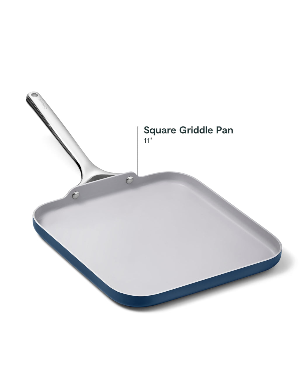 Caraway Square Griddle Pan - 11” Square Pan - Non-Stick Ceramic Coated - Non Toxic, PTFE & PFOA Free - Oven Safe & Compatible with All Stovetops - Gray