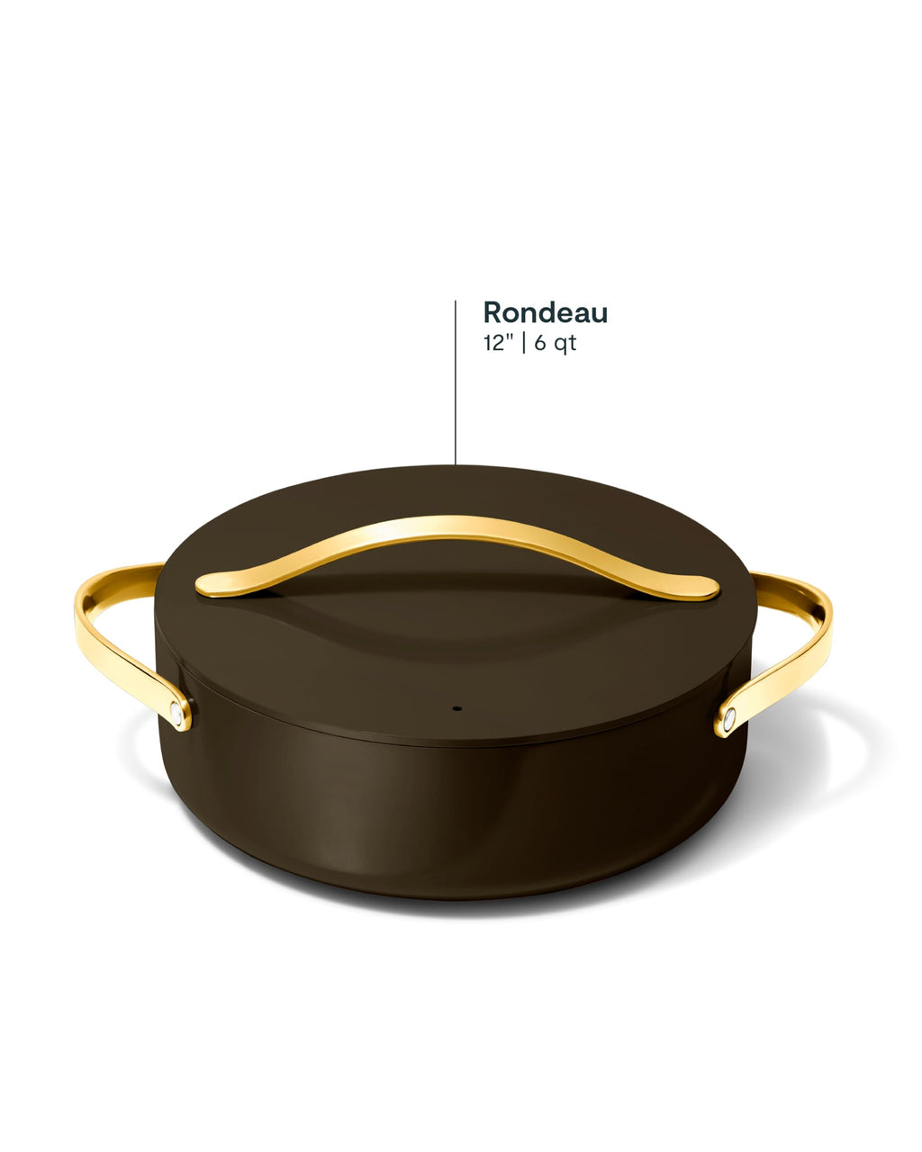 Caraway Rondeau - 6 Qt Non-Stick Pan with Lid - Free From Forever Chemicals - Perfect for Searing, Braising, & Roasting - Cream