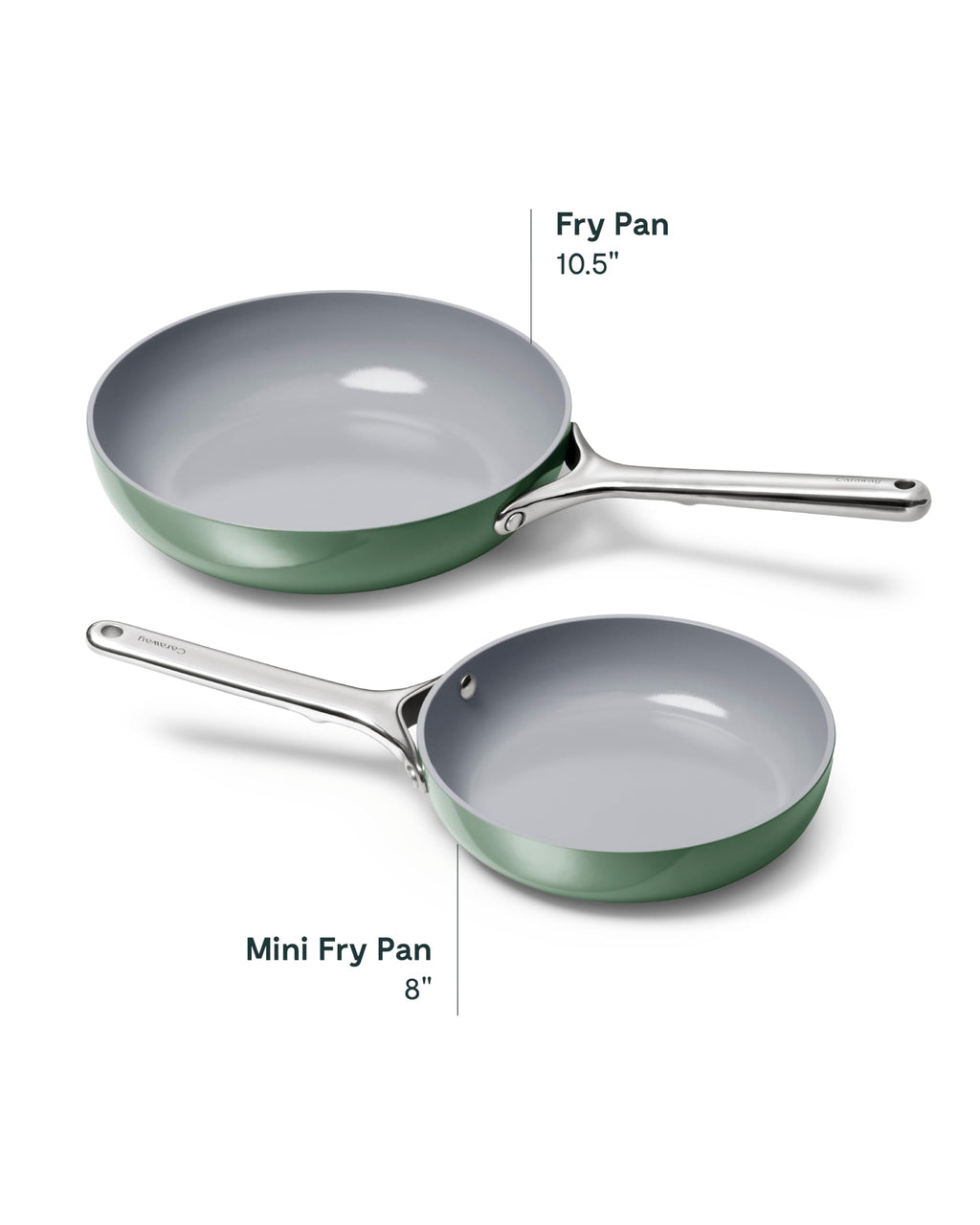 Caraway Nonstick Ceramic Frying Pan (2.7 qt, 10.5") - Non Toxic, PTFE & PFOA Free - Oven Safe & Compatible with All Stovetops (Gas, Electric & Induction) - Cream