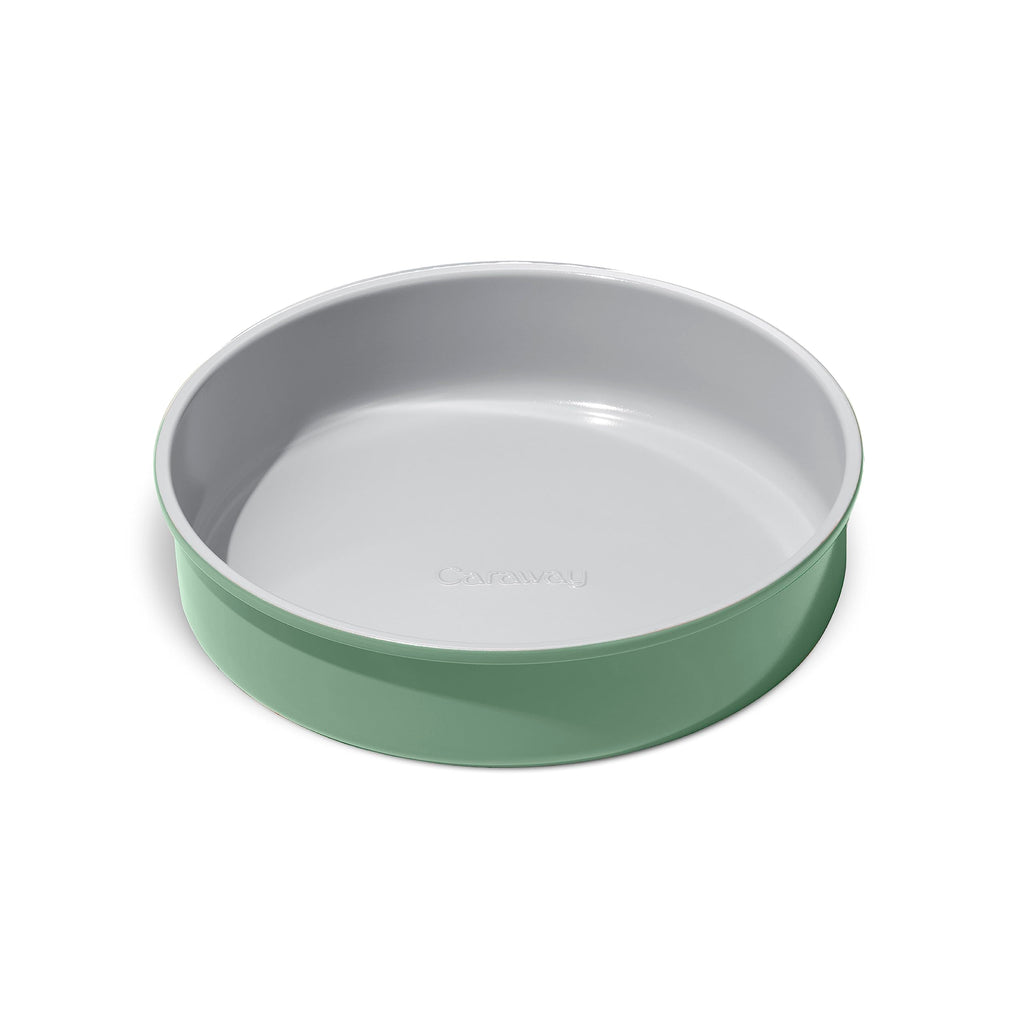 Caraway 9” Circle Pan - Non-Stick Ceramic Coating - Free From Forever Chemicals - Perfect for Birthday Cakes, Tartes, & More - Cream