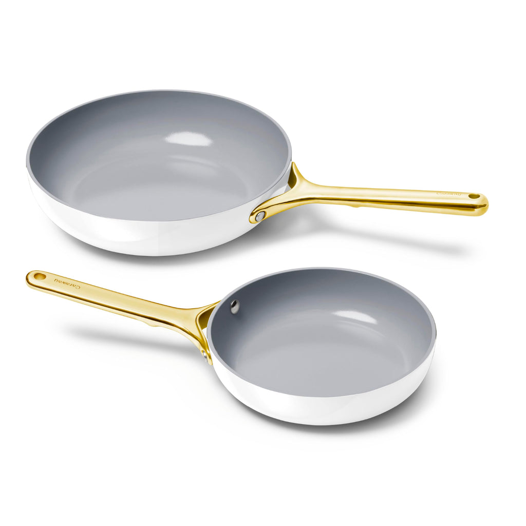 Caraway Nonstick Ceramic Frying Pan (2.7 qt, 10.5") - Non Toxic, PTFE & PFOA Free - Oven Safe & Compatible with All Stovetops (Gas, Electric & Induction) - Cream