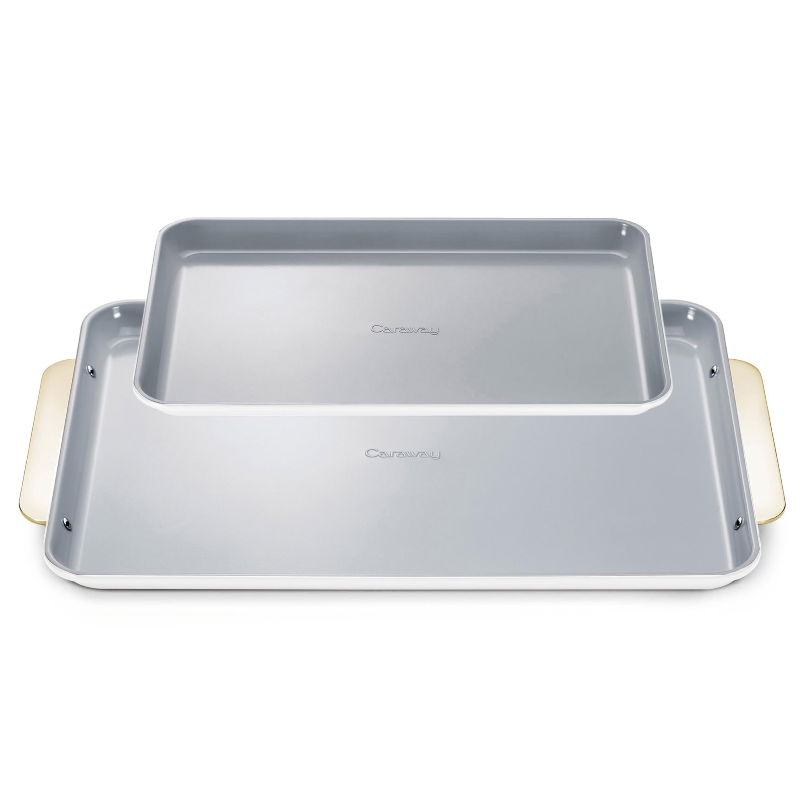 Caraway Nonstick Ceramic Small Baking Sheet (9x13”) – Non-Toxic, PTFE & PFOA Free – Oven Safe – Aluminized Steel Core – Mini Sheet Pan for Baking, Roasting & More - Cream