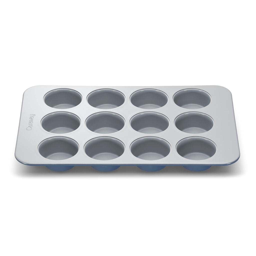 Caraway Non-Stick Ceramic 12-Cup Muffin Pan - Naturally Slick Ceramic Coating - Non-Toxic, PTFE & PFOA Free - Perfect for Cupcakes, Muffins, and More - Cream