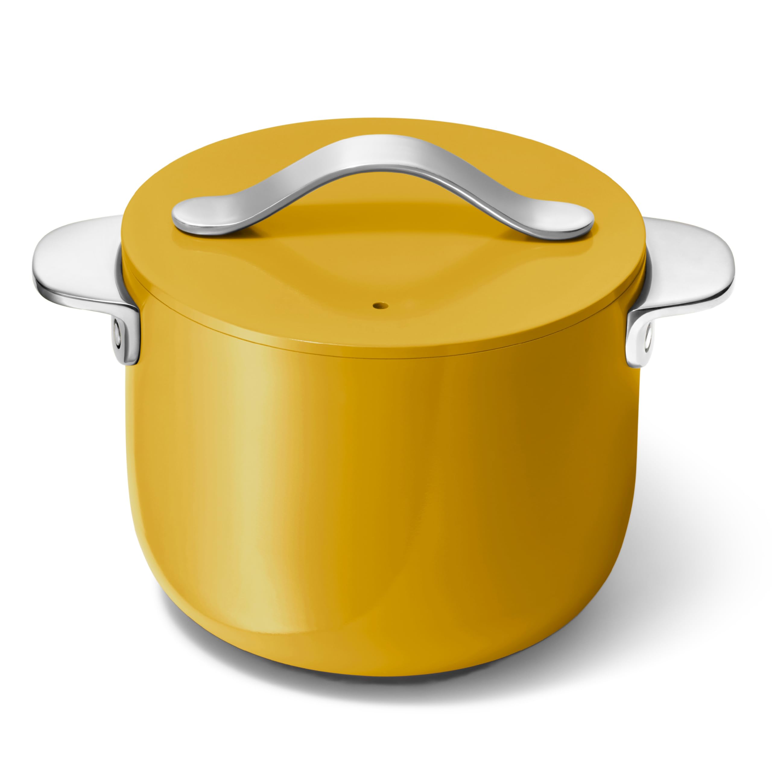 Caraway Petite Cooker - 2 Qt Ceramic Coated Pot - Free From Forever Chemicals - Perfect for Rice, Grains, or Sauces - Cream