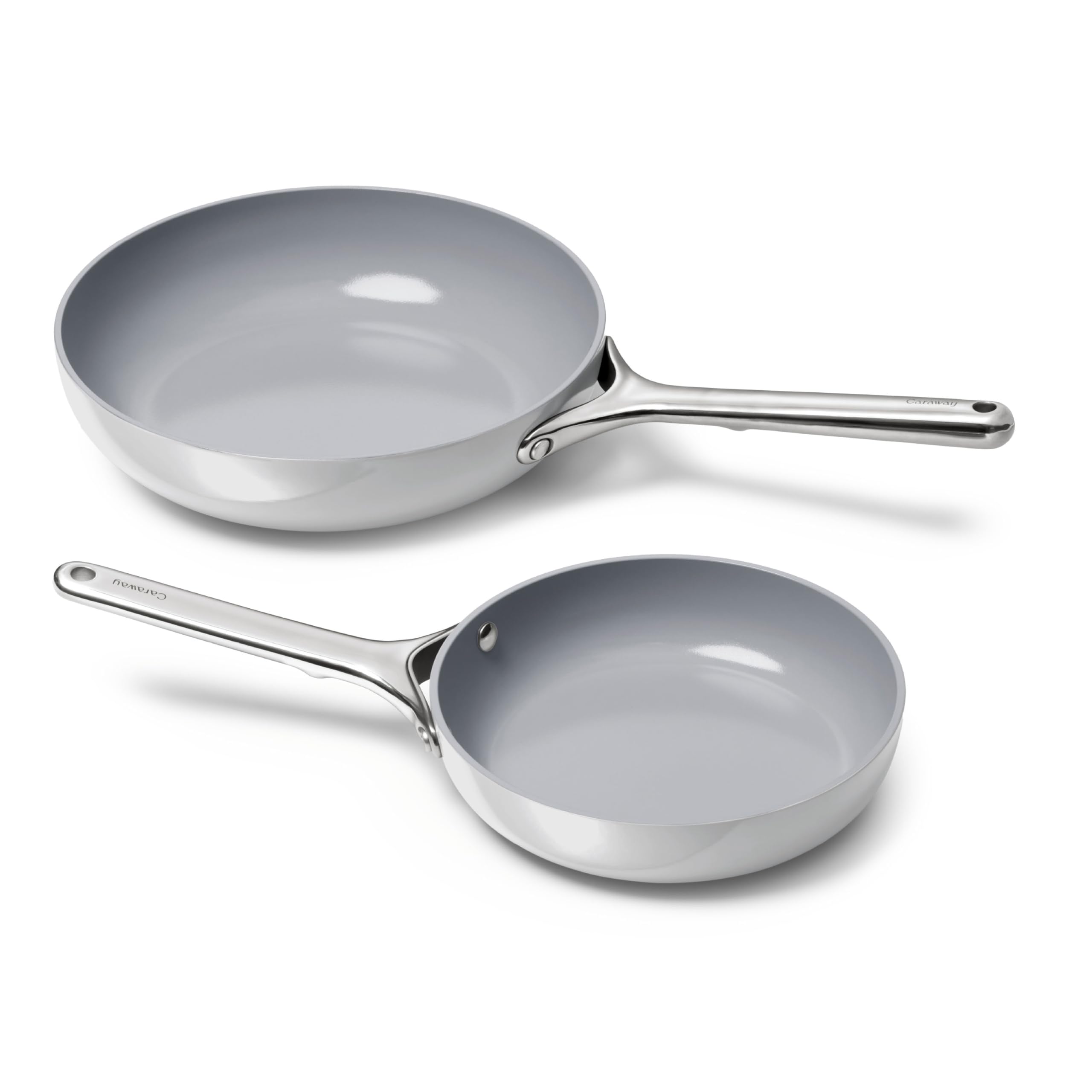 Caraway Nonstick Ceramic Frying Pan (2.7 qt, 10.5") - Non Toxic, PTFE & PFOA Free - Oven Safe & Compatible with All Stovetops (Gas, Electric & Induction) - Cream