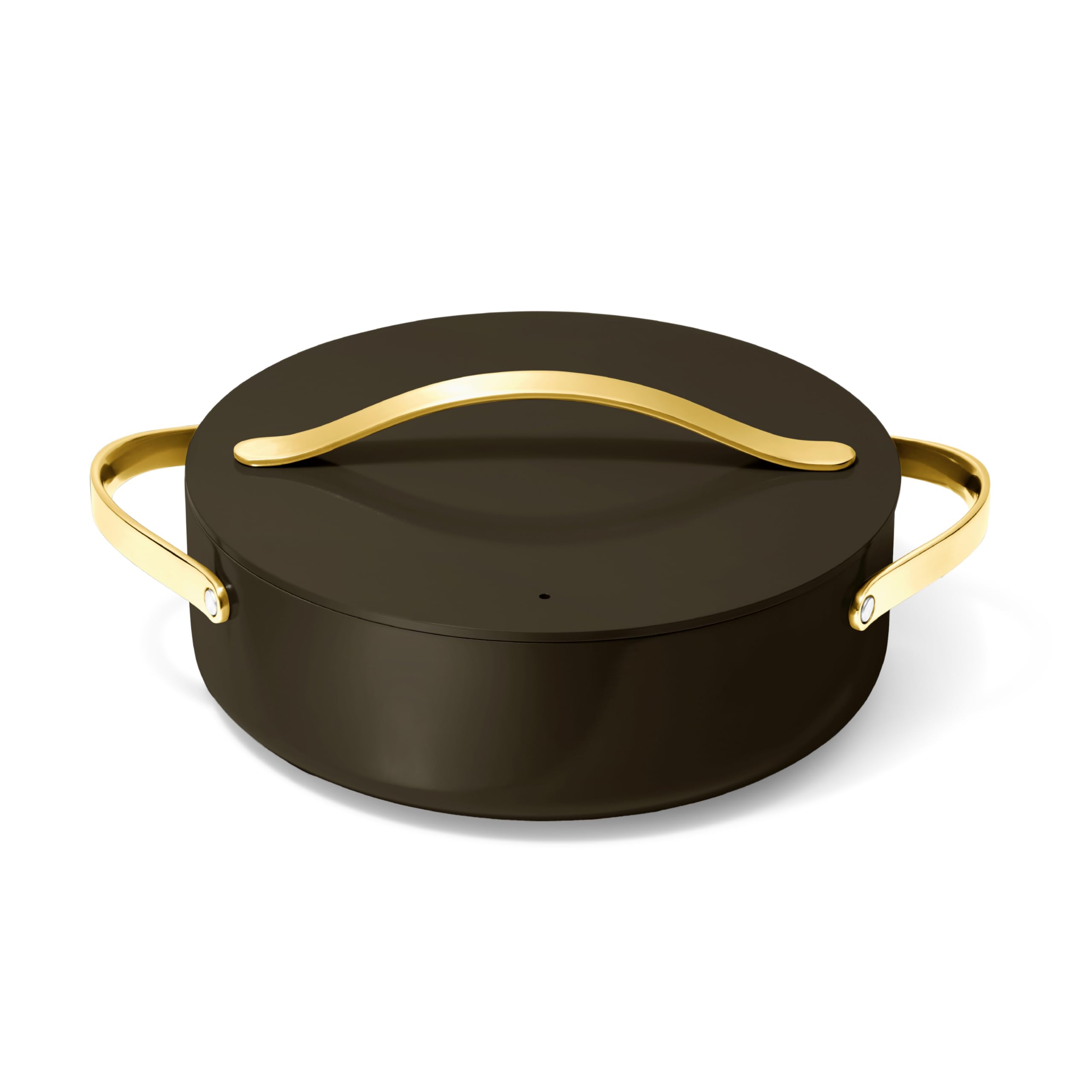 Caraway Rondeau - 6 Qt Non-Stick Pan with Lid - Free From Forever Chemicals - Perfect for Searing, Braising, & Roasting - Cream