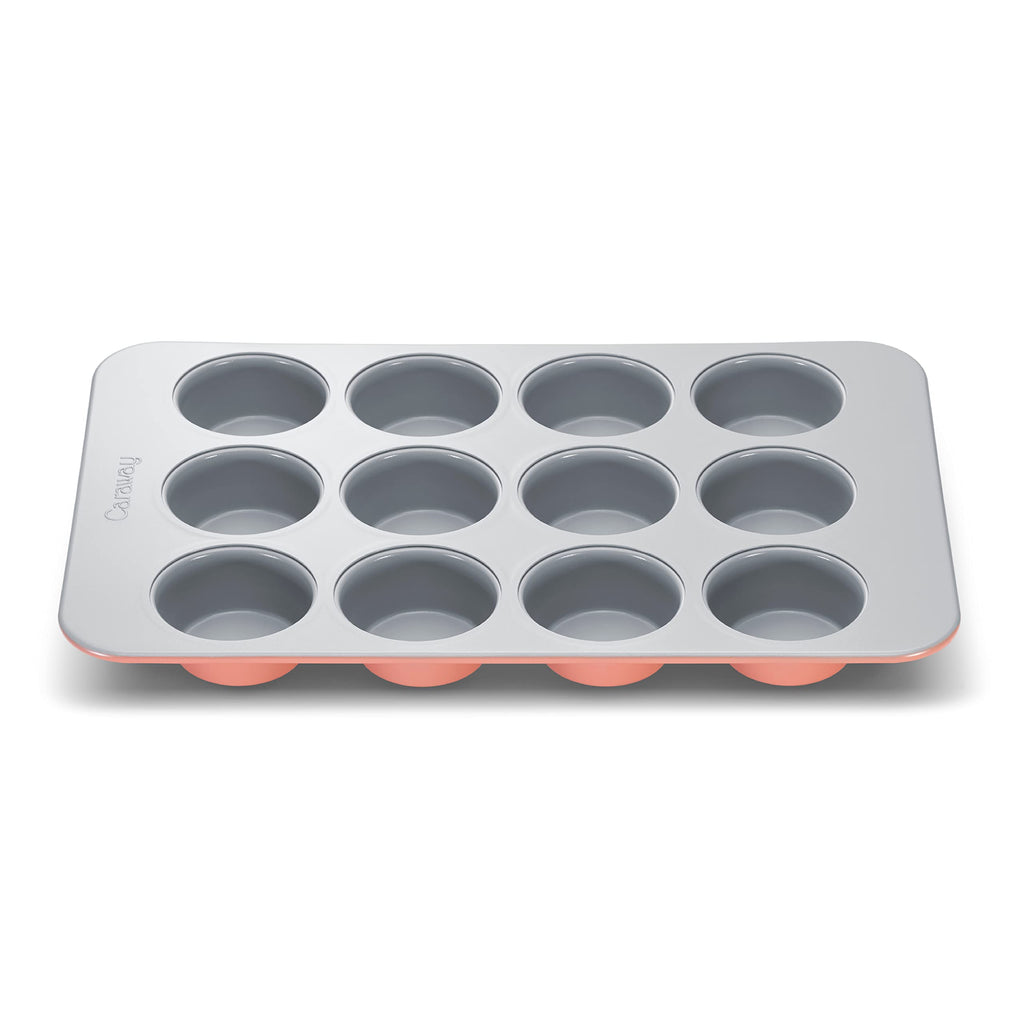 Caraway Non-Stick Ceramic 12-Cup Muffin Pan - Naturally Slick Ceramic Coating - Non-Toxic, PTFE & PFOA Free - Perfect for Cupcakes, Muffins, and More - Cream