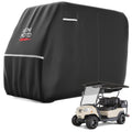KEMIMOTO 600D Waterproof Golf Cart Cover, Universal Heavy Duty Large 6-Seater Golf Cart Rain Cover with Storage Bag Compatible with EZGO Club Car 6/4+2 Passenger, Black