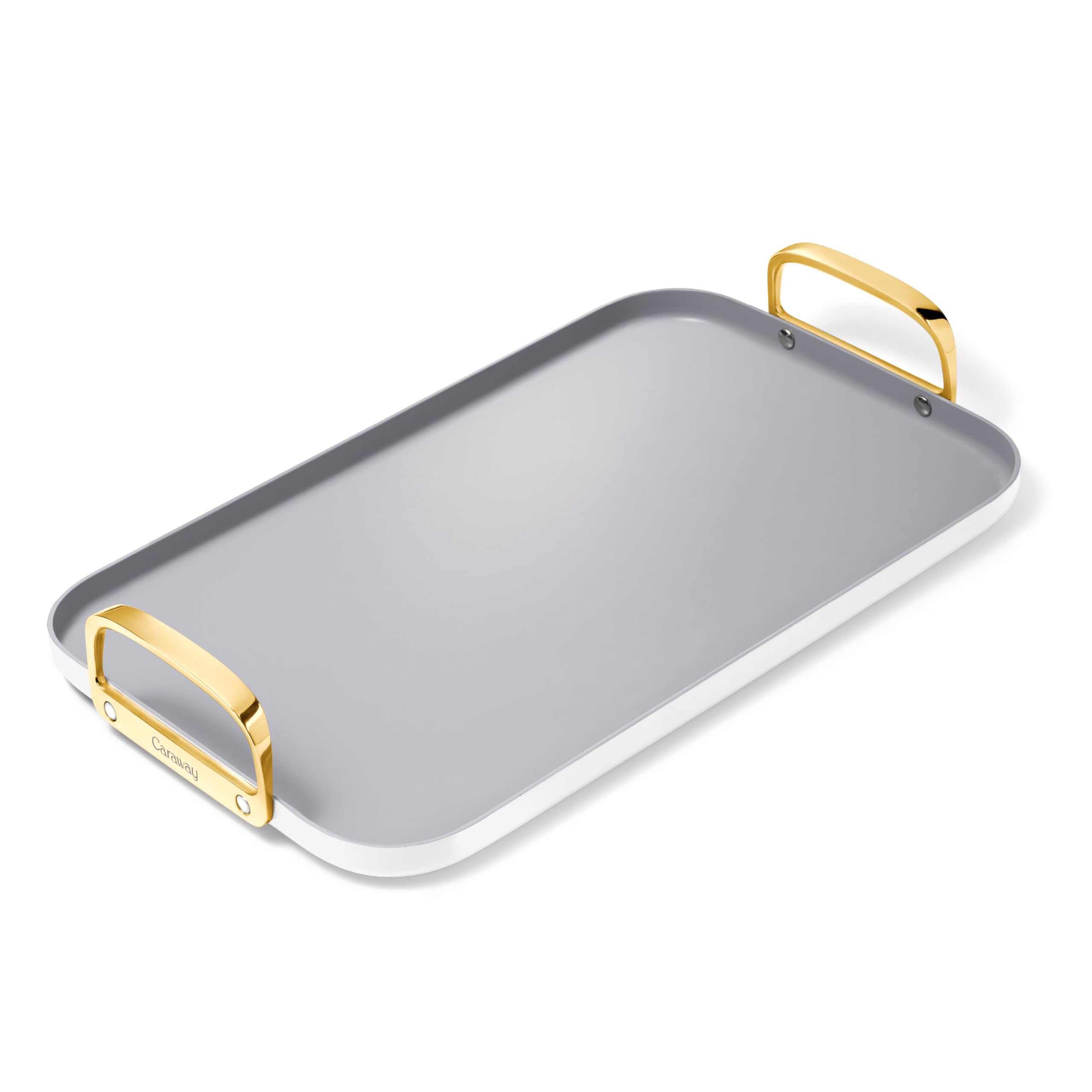 Caraway Double Burner Griddle - 19x12” Griddle Pan - Non-Stick Ceramic Coated - Non Toxic, PTFE & PFOA Free - Oven Safe & Compatible with All Stovetops - Cream