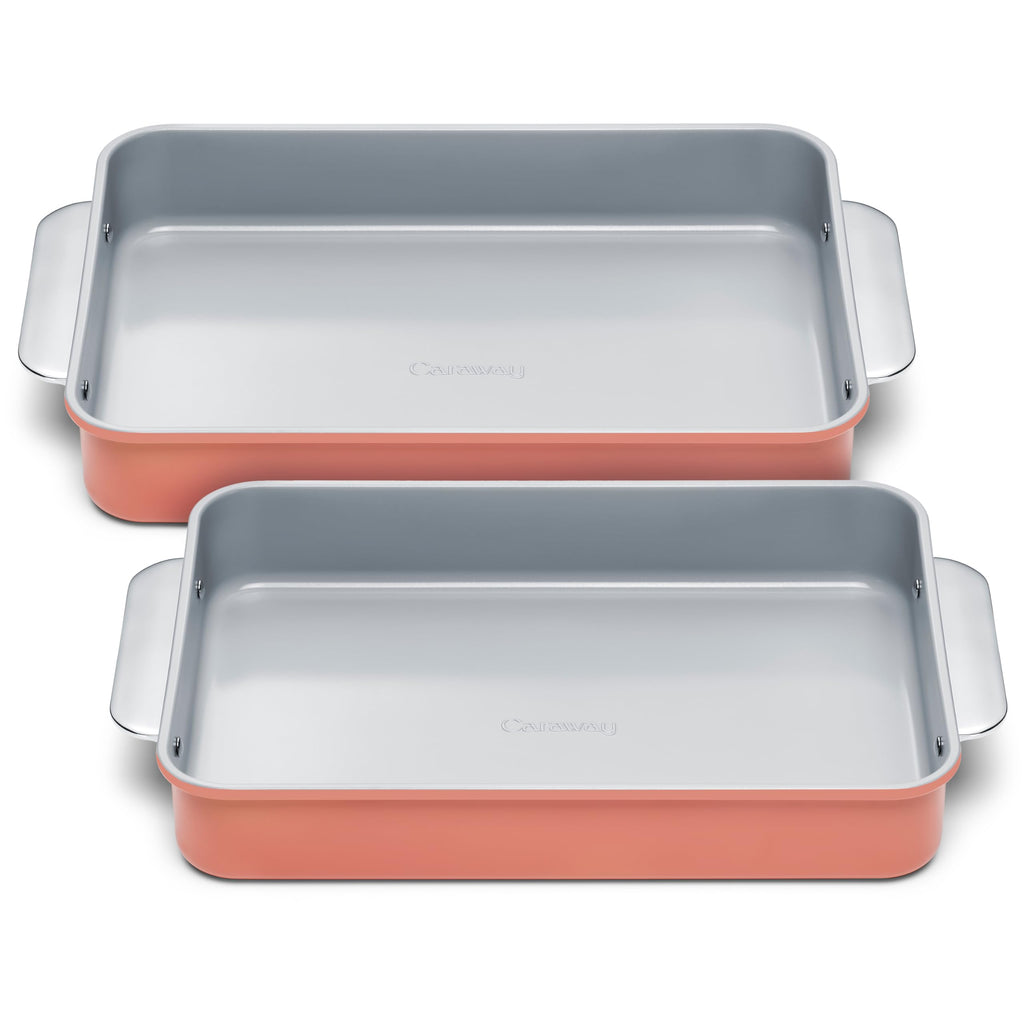 Caraway Non-Stick Ceramic 9”x13” Rectangle Pan - Naturally Slick Ceramic Coating - Non-Toxic, PTFE & PFOA Free - Perfect for Brownies, Lasagnas, and More - Cream