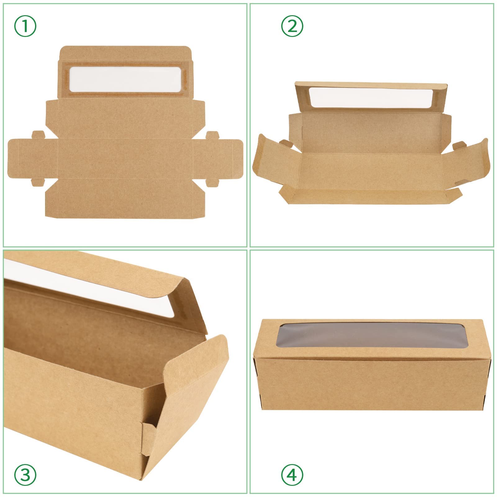 25 Pack Macaron Boxes for 5-7 Macarons Cookie Candy Strawberry Boxes Macaron Container Packaging Boxes with Ribbon for Gift Giving(White)