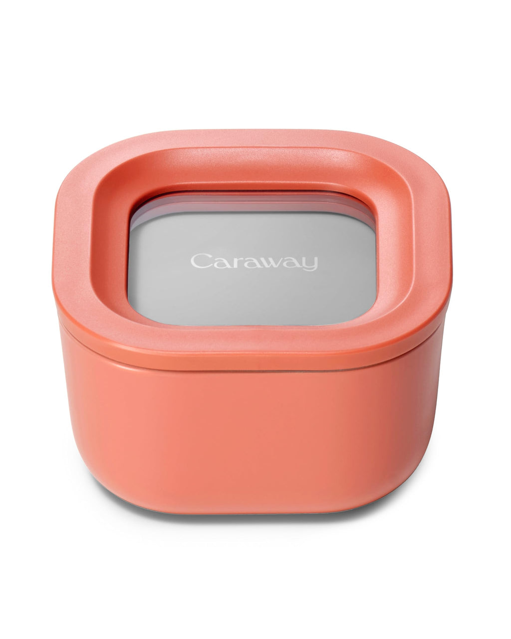 Caraway Glass Food Storage - 6.6 Cup Glass Container - Ceramic Coated Food Container - Non Stick Lunch Box Container with Lids - Dishwasher, Oven, & Microwave Safe - Cream