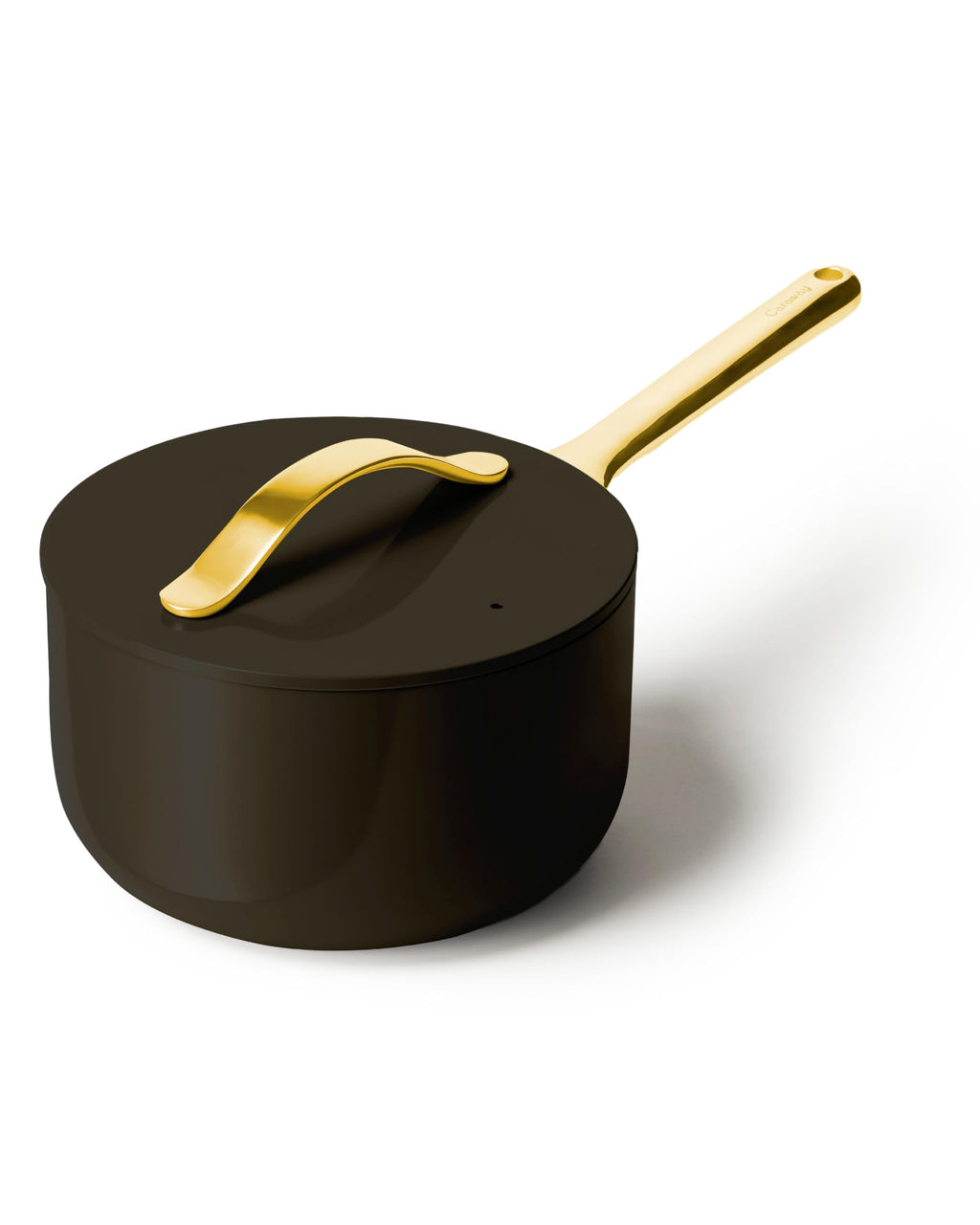 Caraway Nonstick Ceramic Sauce Pan with Lid (3 qt) - Non Toxic, PTFE & PFOA Free - Oven Safe & Compatible with All Stovetops (Gas, Electric & Induction) - Cream