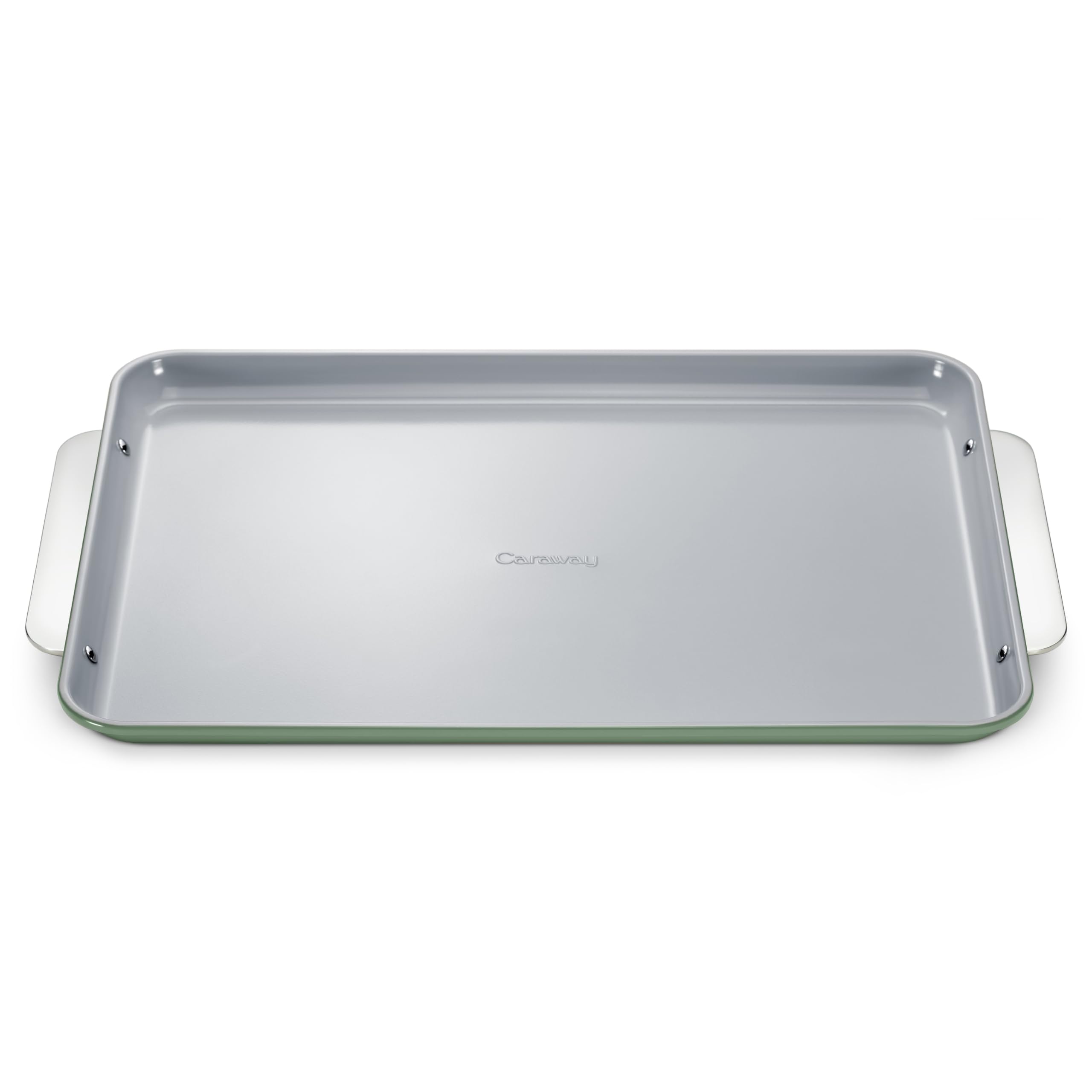 Caraway Nonstick Ceramic Small Baking Sheet (9x13”) – Non-Toxic, PTFE & PFOA Free – Oven Safe – Aluminized Steel Core – Mini Sheet Pan for Baking, Roasting & More - Cream