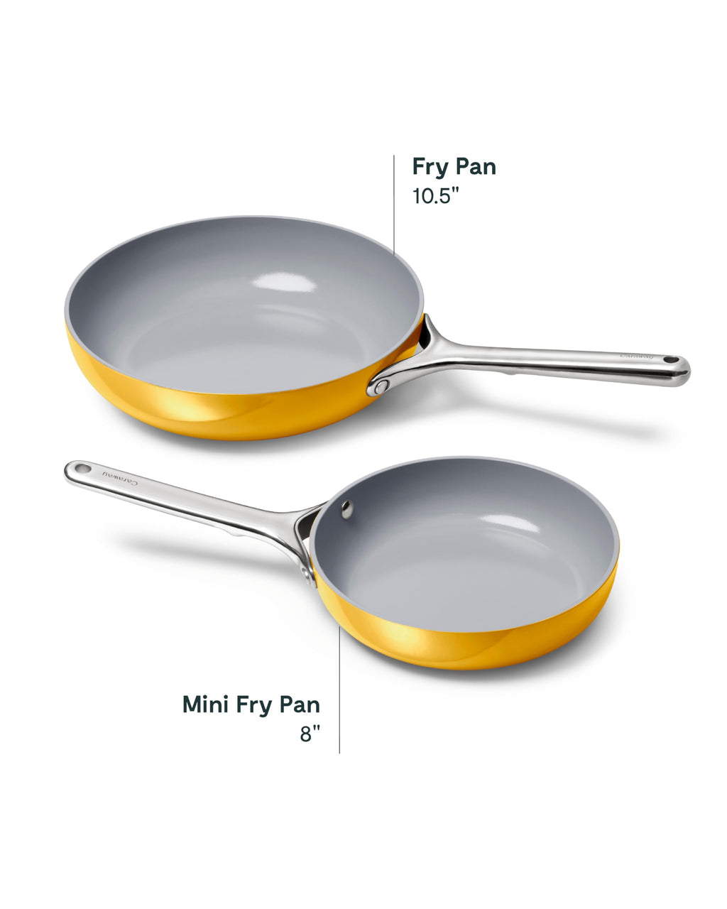 Caraway Nonstick Ceramic Frying Pan (2.7 qt, 10.5") - Non Toxic, PTFE & PFOA Free - Oven Safe & Compatible with All Stovetops (Gas, Electric & Induction) - Cream