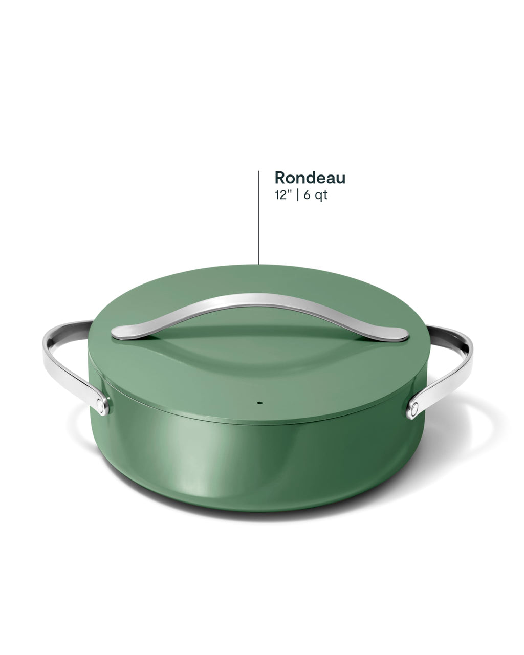 Caraway Rondeau - 6 Qt Non-Stick Pan with Lid - Free From Forever Chemicals - Perfect for Searing, Braising, & Roasting - Cream