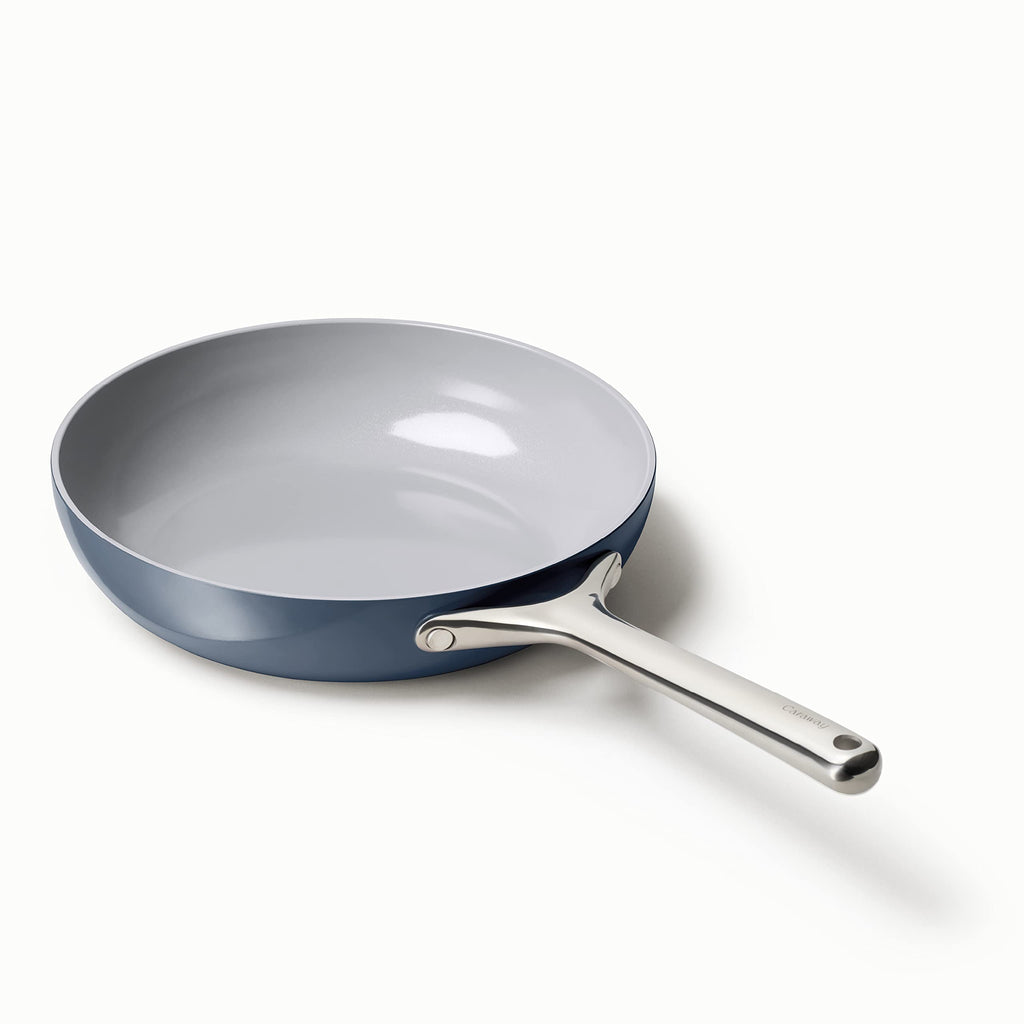 Caraway Nonstick Ceramic Frying Pan (2.7 qt, 10.5") - Non Toxic, PTFE & PFOA Free - Oven Safe & Compatible with All Stovetops (Gas, Electric & Induction) - Cream