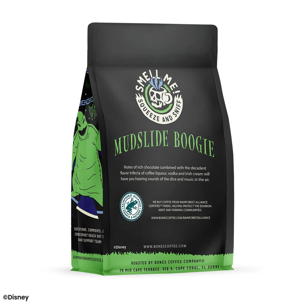 Bones Coffee Company Fallout Rocky Route 66, Rocky Road Flavored Coffee, Medium Roast Low Acid Arabica Beans Compatible with Auto drip and French Press Coffee Maker, 12 Oz Ground