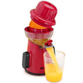KEOUKE Manual Citrus Juicer Tower Red - Detachable with Juice Storage, Non-Slip Suction Base, Easy to Clean, Includes Cleaning Brush - for Oranges, Lemons, Limes, Grapefruits