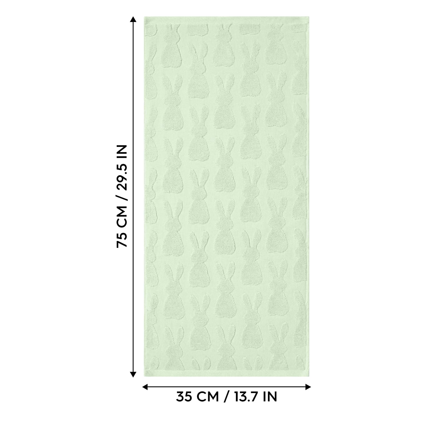 Artoid Mode 2 Pcs Beige 3D Rabbit Jacquard Easter Hand Towels for Bathroom, 100% Cotton Soft Absorbent Bathroom Decor Towels, 13.7 x 29.5 Inch