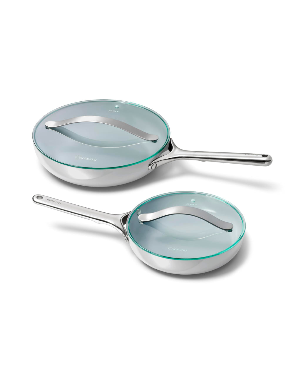 Caraway Nonstick Ceramic Frying Pan With Glass Lid (2.7 qt, 10.5") - Non Toxic, PTFE & PFOA Free - Oven Safe & Compatible with All Stovetops (Gas, Electric & Induction) - Cream