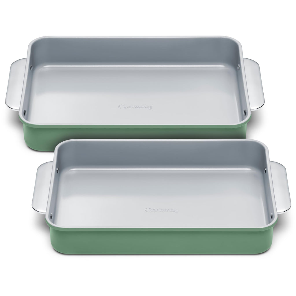 Caraway Non-Stick Ceramic 9”x13” Rectangle Pan - Naturally Slick Ceramic Coating - Non-Toxic, PTFE & PFOA Free - Perfect for Brownies, Lasagnas, and More - Cream