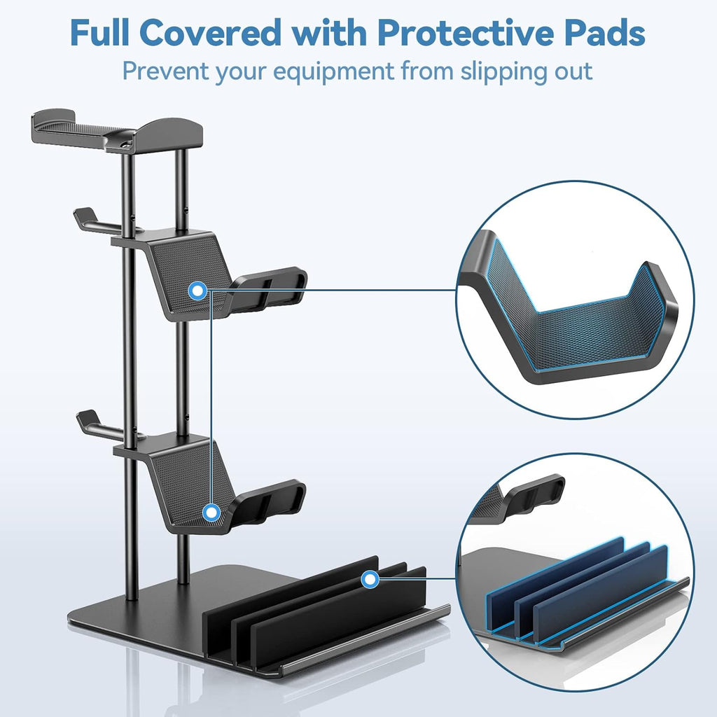KDD Headphone Stand, Controller Holder - Headset Holder for Desk & Headset Stand with Phone Holder
