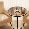 JOOFO End Table, Side Table with Ambient Light and Wireless Charging, Nightstand, Small End Table for Bedroom and Living Room, Lamp Table with Touch Dimming, Accent Table, Black
