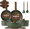 CAROTE 15pcs Pots and Pans Set, Nonstick Cookware Set Detachable Handle, Induction Kitchen Cookware Sets Non Stick with Removable Handle, RV Cookware Set, Oven Safe