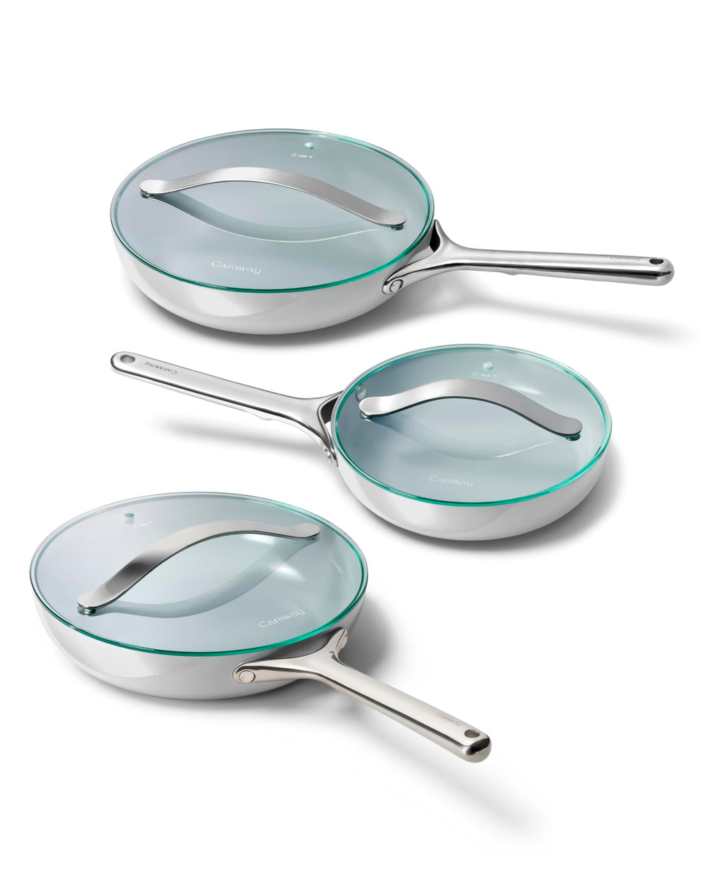Caraway Nonstick Ceramic Frying Pan With Glass Lid (2.7 qt, 10.5") - Non Toxic, PTFE & PFOA Free - Oven Safe & Compatible with All Stovetops (Gas, Electric & Induction) - Cream