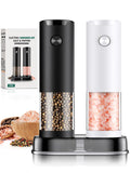 Electric Salt and Pepper Grinder Set Automatic Battery Pepper Mill Shakers Adjustable Coarseness Upgraded Larger Capacity with Led Home and Kitchen Appliances Birthday Gifts for Women Mom