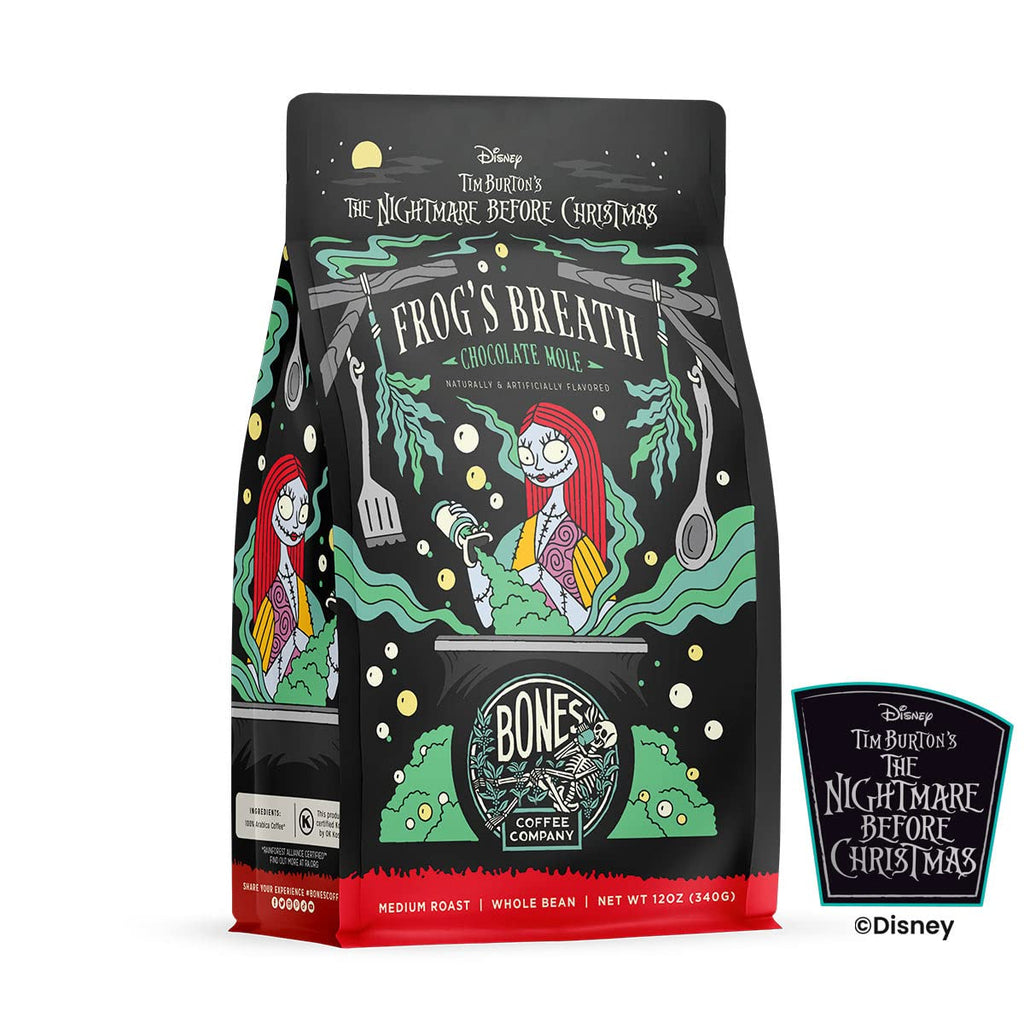 Bones Coffee Company Fallout Rocky Route 66, Rocky Road Flavored Coffee, Medium Roast Low Acid Arabica Beans Compatible with Auto drip and French Press Coffee Maker, 12 Oz Ground