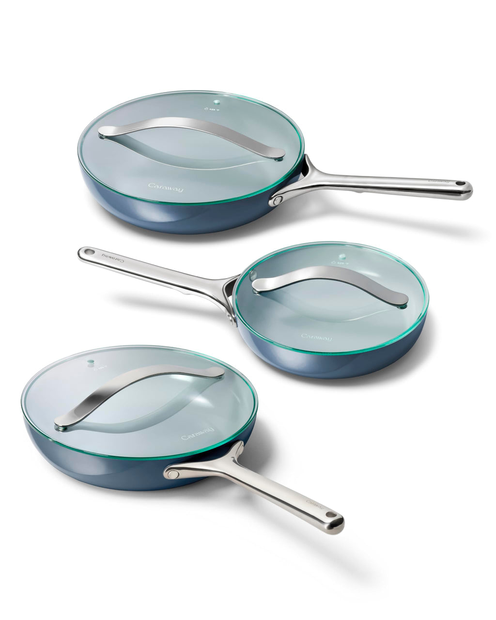Caraway Nonstick Ceramic Frying Pan With Glass Lid (2.7 qt, 10.5") - Non Toxic, PTFE & PFOA Free - Oven Safe & Compatible with All Stovetops (Gas, Electric & Induction) - Cream