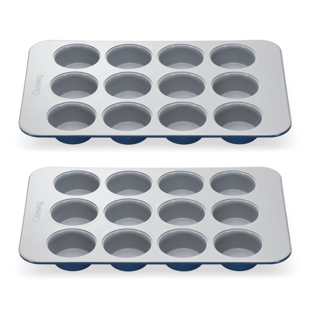 Caraway Non-Stick Ceramic 12-Cup Muffin Pan - Naturally Slick Ceramic Coating - Non-Toxic, PTFE & PFOA Free - Perfect for Cupcakes, Muffins, and More - Cream