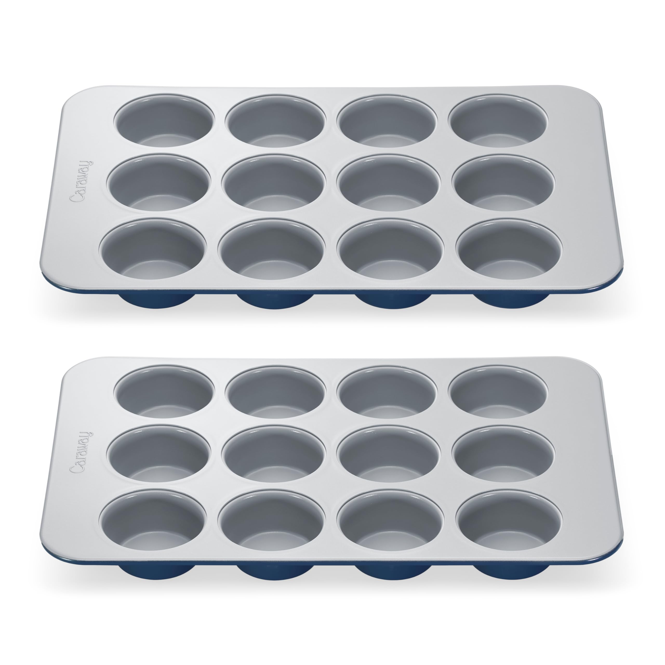 Caraway Non-Stick Ceramic 12-Cup Muffin Pan - Naturally Slick Ceramic Coating - Non-Toxic, PTFE & PFOA Free - Perfect for Cupcakes, Muffins, and More - Cream