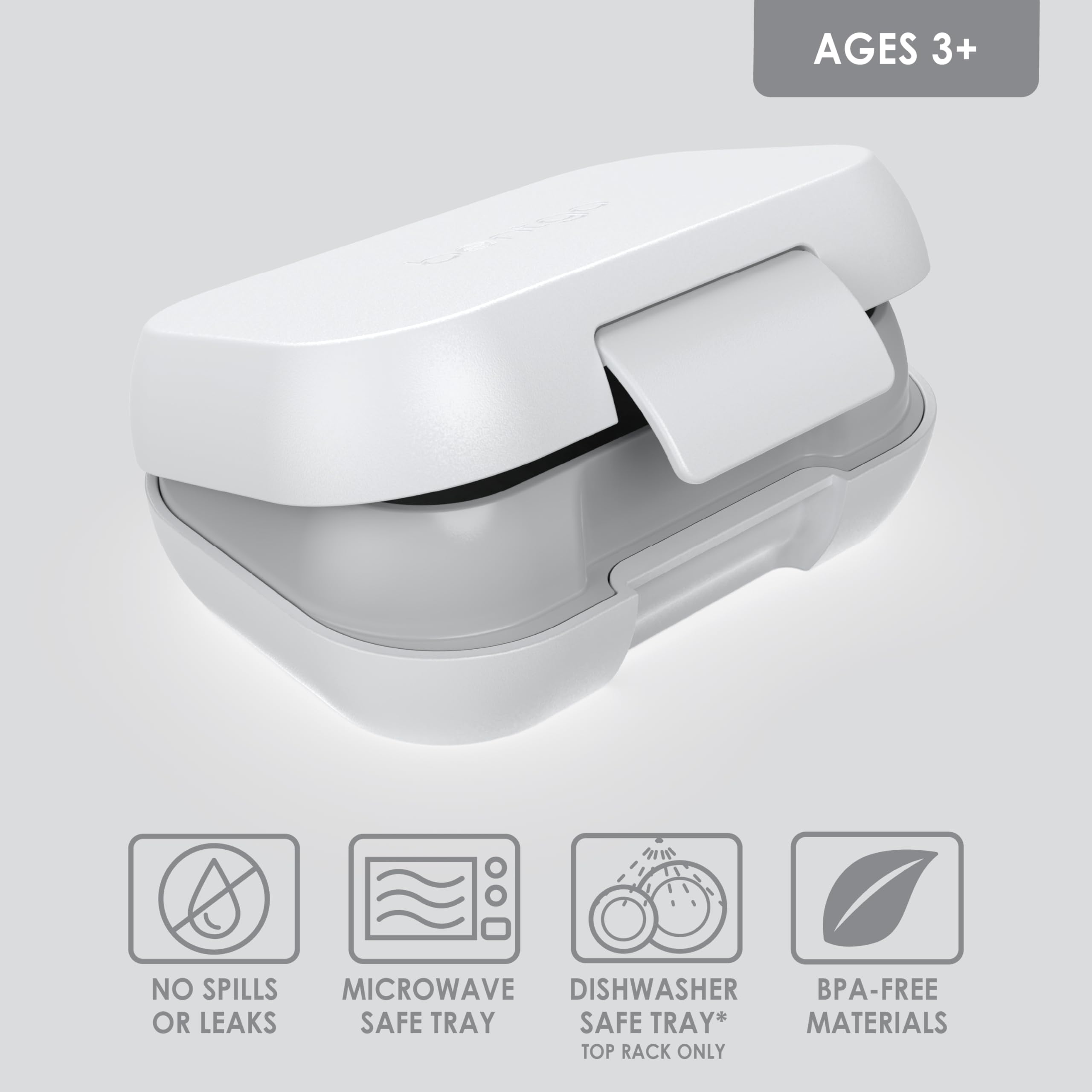 Bentgo Kids Snack - 2 Compartment Leak-Proof Bento Box Container for Snacks and Small Meals, Easy-Open Latch, Dishwasher Safe, BPA-Free for School, Daycare, & Sports - Ideal for Ages 3+ (Green/Navy)