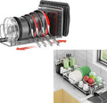 ORDORA Expandable 11.8"-22.8" Pots and Pans Organizer under Cabinet & Expandable Large Dish Drying Rack, Stainless Steel Anti-Rust Dish Rack for Kitchen Counter