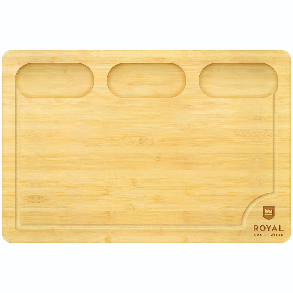 ROYAL CRAFT WOOD Premium Bamboo Charcuterie Board Set - Cheese Platter & Serving Tray & Serving Utensils - Perfect Housewarming Gift, Wedding, Bridal Shower Gift - Ideal for Entertaining and New Home