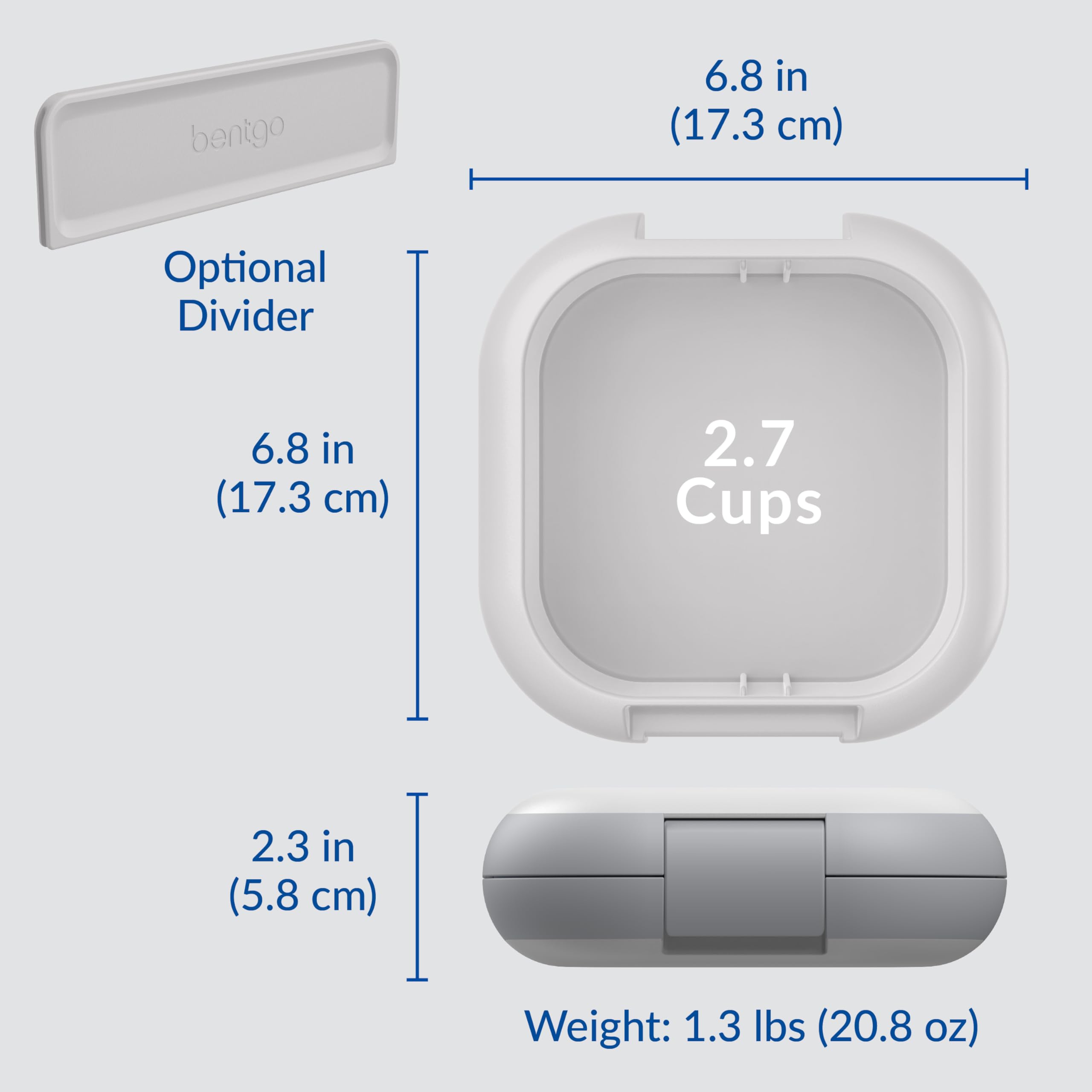 Bentgo Chill Mini Leak-Proof Lunch Box – Built-In Ice Pack Keeps Food Cold, 2.7-Cup Capacity for Snacks or a Sandwich, 3 or 4 Compartments, PFAS & BPA-Free, Ideal for Adults & Kids 3+ (Lilac Mist)