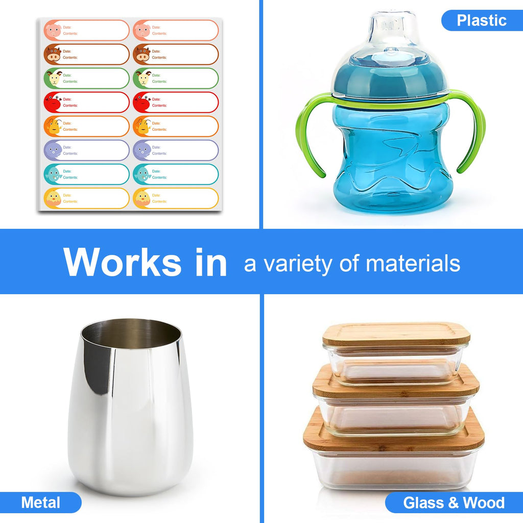 500 Pcs 1" x 3" Freezer Refrigerator Food Labels, Removable Adhesive, Water Oil Resistant, No Residue Food Storage Containers Labels Perfect for Monitoring Your Food in Kitchen