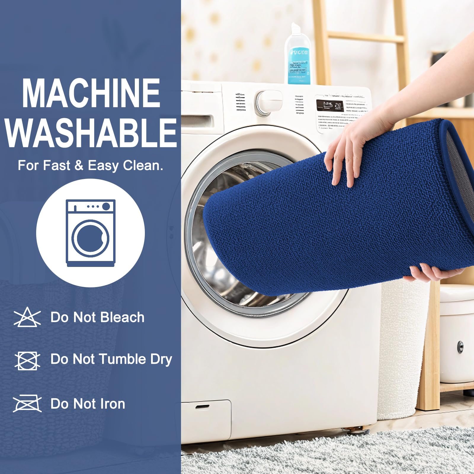 OLANLY Bathroom Rugs Sets 2 Piece, Soft Absorbent Memory Foam Bath Rug Set, Non-Slip, Quick Dry, Machine Washable Bath Mats for Bathroom, Home Decor Accessories (30"x20"+24"x16", Grey)