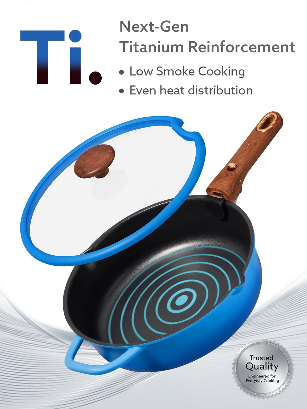 CAROTE 20Pcs Titanium Cookware Set, Pots and Pans Set Non Stick, Kitchen Cooking Set with Detachable Handle, Non Toxic Induction Cookware - Camping Cookware, Dishwasher/Oven Safe, Red