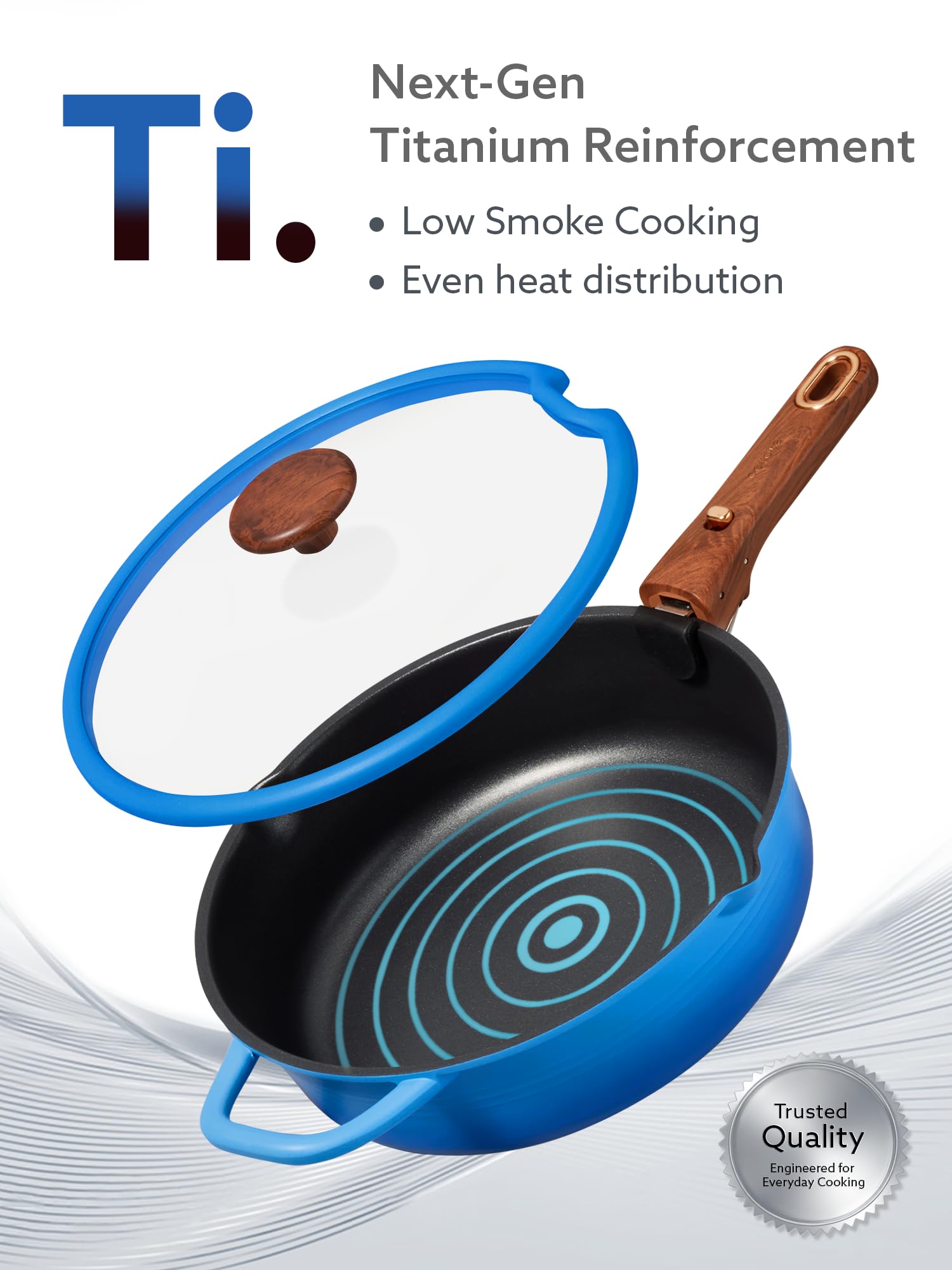 CAROTE 20Pcs Titanium Cookware Set, Pots and Pans Set Non Stick, Kitchen Cooking Set with Detachable Handle, Non Toxic Induction Cookware - Camping Cookware, Dishwasher/Oven Safe, Red